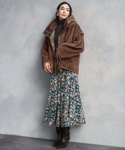 MICHEL KLEIN（ミッシェル・クラン）の「［レイヤードにおすすめ］シアーハイネックカットソー（ニット/セーター・レディース・アイボリー/ブラック/ダークグレー/ブラウン・38(M)）」の5枚目の写真