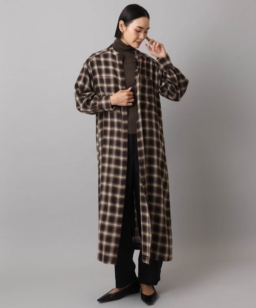 MICHEL KLEIN（ミッシェル・クラン）の「［レイヤードにおすすめ］シアーハイネックカットソー（ニット/セーター・レディース・アイボリー/ブラック/ダークグレー/ブラウン・38(M)）」の11枚目の写真
