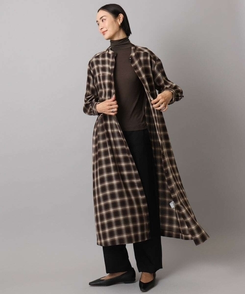 MICHEL KLEIN（ミッシェル・クラン）の「［レイヤードにおすすめ］シアーハイネックカットソー（ニット/セーター・レディース・アイボリー/ブラック/ダークグレー/ブラウン・38(M)）」の12枚目の写真