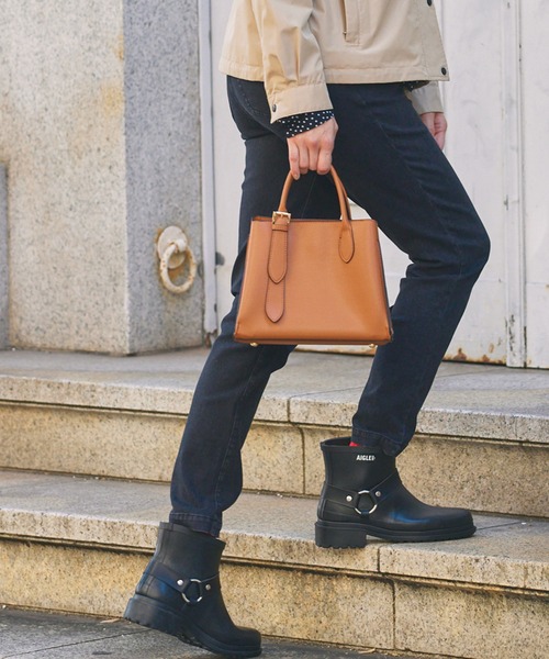 AIGLE(エーグル)の「防水 エーグルマカダム リングブーツ(レインシューズ・レディース・ブラック/モスグリーン・40/38/39/36/41/35/37)」の1枚目の写真