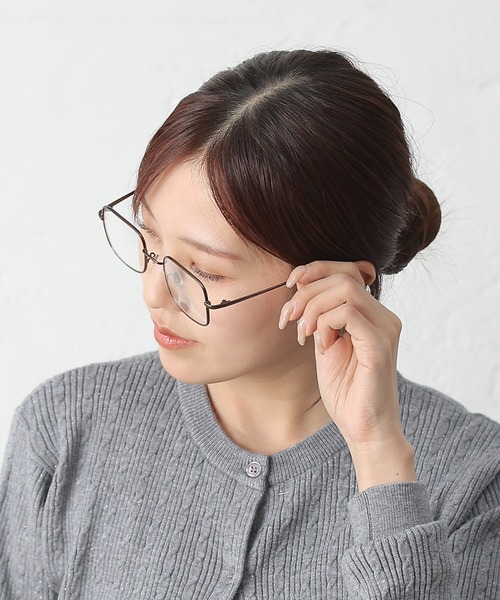 COLONY 2139（コロニートゥーワンスリーナイン）の「スクエアフレームメガネ（メガネ・レディース・ブラウン・FREE）」の6枚目の写真