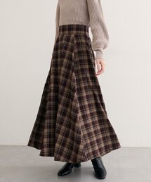 natural couture | 【WEB限定】ハイウエストサーキュラーチェックスカート(スカート)