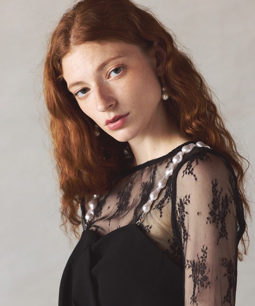 darial（ダリアル）の「【darial】2way pearl strap pants dress 2way パール ストラップ パンツドレス お呼ばれ 結婚式 二次会 成人式 同窓会 セレモニードレス パーティドレス オケージョンドレス（パンツドレス・レディース・ベージュ/ブラック/ライトベージュ・S/M/L）」の5枚目の写真