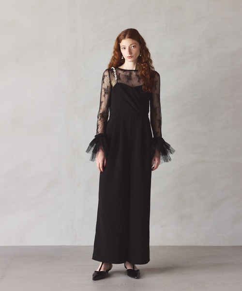 darial（ダリアル）の「【darial】2way pearl strap pants dress 2way パール ストラップ パンツドレス お呼ばれ 結婚式 二次会 成人式 同窓会 セレモニードレス パーティドレス オケージョンドレス（パンツドレス・レディース・ベージュ/ブラック/ライトベージュ・S/M/L）」の6枚目の写真
