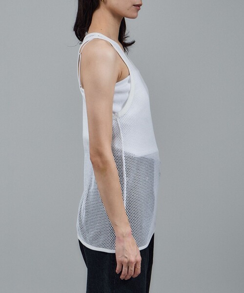 SALON adam et rope'(サロン アダム エ ロペ)の「【IRONING(アイロニング)】mesh tank top(タンクトップ・レディース・ホワイト・FREE)」の12枚目の写真