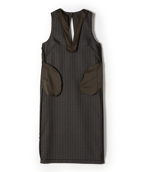 SHIPS（シップス）の「〈手洗い可能〉アジャスト ボタン チェック ジャンパー スカート（ジャンパースカート・レディース・ブラウン・36/38）」の10枚目の写真