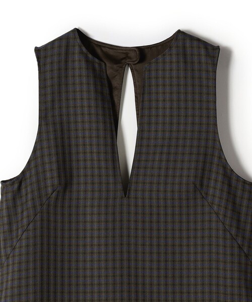 SHIPS（シップス）の「〈手洗い可能〉アジャスト ボタン チェック ジャンパー スカート（ジャンパースカート・レディース・ブラウン・36/38）」の12枚目の写真