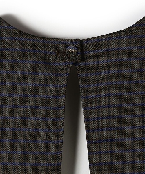 SHIPS（シップス）の「〈手洗い可能〉アジャスト ボタン チェック ジャンパー スカート（ジャンパースカート・レディース・ブラウン・36/38）」の13枚目の写真