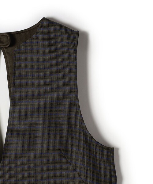 セール】〈手洗い可能〉アジャスト ボタン チェック ジャンパー