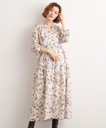 grove（グローブ）の「カスリフラワーティアードワンピース（ワンピース・レディース）」