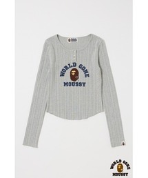 MOUSSY（マウジー）の「BP/MS HENRY NECK ロングスリーブTシャツ（Tシャツ/カットソー・レディース）」