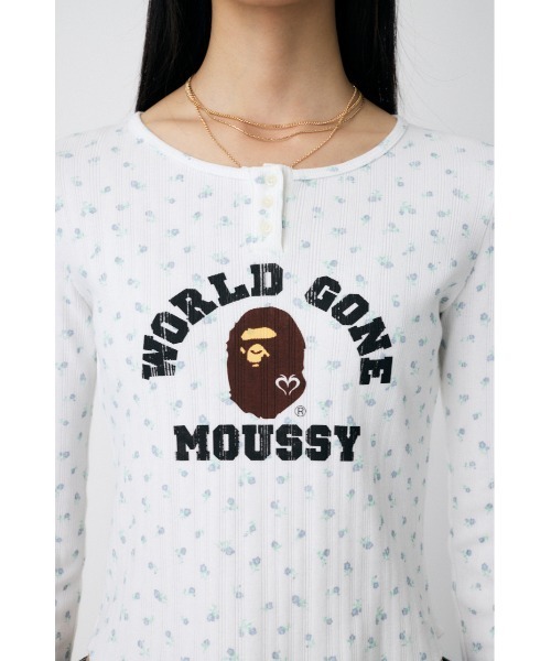 MOUSSY（マウジー）の「BP/MS HENRY NECK ロングスリーブTシャツ（Tシャツ/カットソー・レディース・杢グレー/ホワイト系その他・FREE）」の10枚目の写真