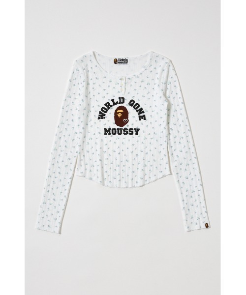 MOUSSY（マウジー）の「BP/MS HENRY NECK ロングスリーブTシャツ（Tシャツ/カットソー・レディース・杢グレー/ホワイト系その他・FREE）」の14枚目の写真