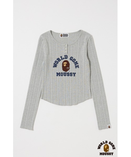 MOUSSY（マウジー）の「BP/MS HENRY NECK ロングスリーブTシャツ（Tシャツ/カットソー・レディース・杢グレー/ホワイト系その他・FREE）」の15枚目の写真