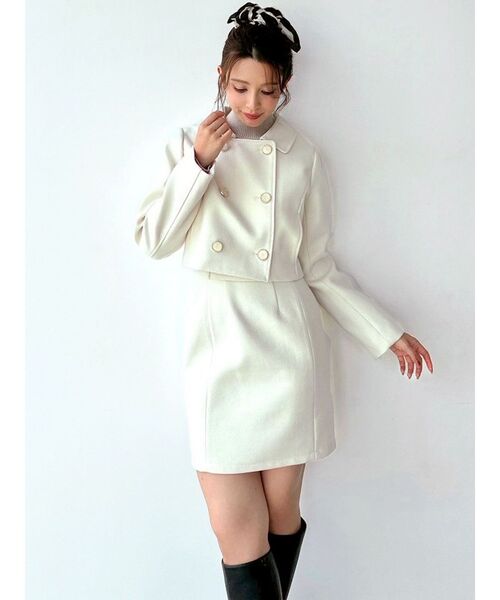 RESEXXY（リゼクシー）の「コルセットミニジャンスカ【セットアップ着用可能】（ジャンパースカート・レディース・グレー/チャコールグレー/ホワイト・FREE）」の8枚目の写真