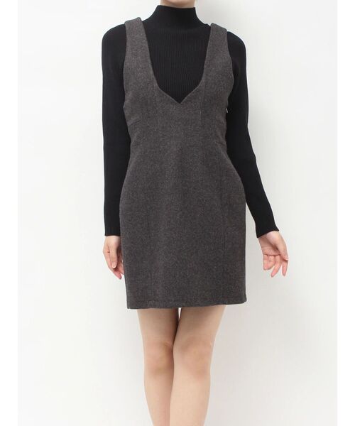 RESEXXY（リゼクシー）の「コルセットミニジャンスカ【セットアップ着用可能】（ジャンパースカート・レディース・グレー/チャコールグレー/ホワイト・FREE）」の13枚目の写真