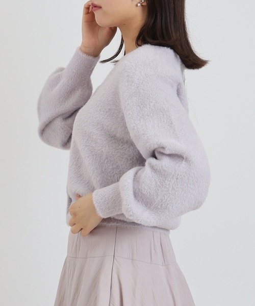 ASTORIA ODIER(アストリアオディール)の「ラメファザーアソートボタンカーディガン(カーディガン/ボレロ・レディース・ホワイト/アイボリー/サックスブルー/ラベンダー・MEDIUM)」の12枚目の写真