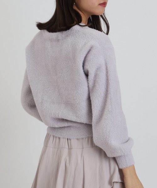 ASTORIA ODIER(アストリアオディール)の「ラメファザーアソートボタンカーディガン(カーディガン/ボレロ・レディース・ホワイト/アイボリー/サックスブルー/ラベンダー・MEDIUM)」の9枚目の写真