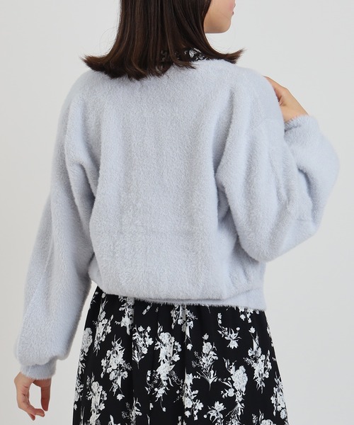 ASTORIA ODIER(アストリアオディール)の「ラメファザーアソートボタンカーディガン(カーディガン/ボレロ・レディース・ホワイト/アイボリー/サックスブルー/ラベンダー・MEDIUM)」の6枚目の写真