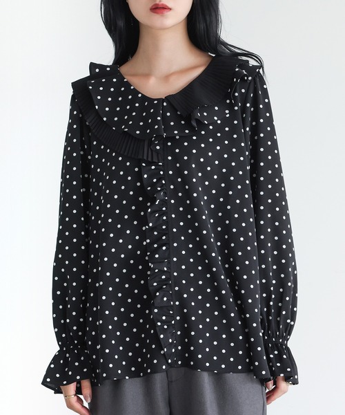 フリルドット柄ブラウス』（シャツ/ブラウス）｜somari imagination