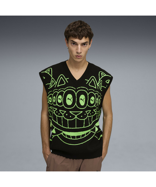 ペロマ PUMA プーマ メンズ PUMA x RIPNDIP ニット ベスト（カーディガン