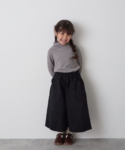 riziere（リジェール）の「ブラッシュコットンスカートライクパンツ（その他パンツ・キッズ・ブラック/ブラウン・90/100/110/120/130/140/150）」の8枚目の写真