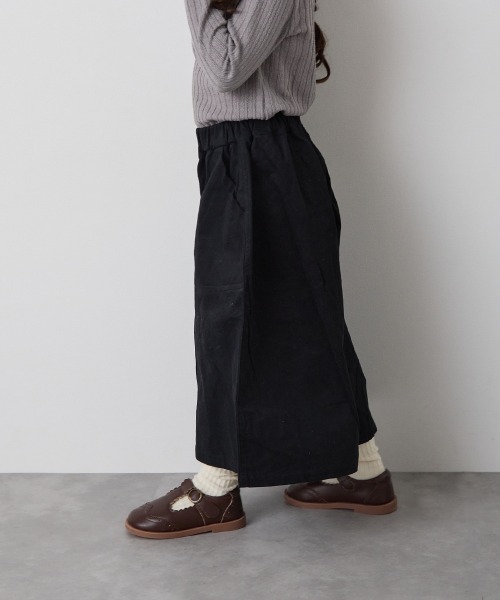 riziere（リジェール）の「ブラッシュコットンスカートライクパンツ（その他パンツ・キッズ・ブラック/ブラウン・90/100/110/120/130/140/150）」の9枚目の写真