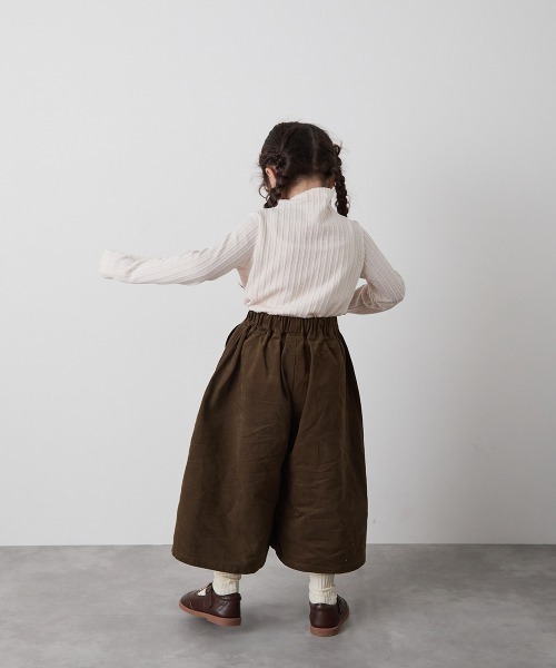 riziere（リジェール）の「ブラッシュコットンスカートライクパンツ（その他パンツ・キッズ・ブラック/ブラウン・90/100/110/120/130/140/150）」の15枚目の写真