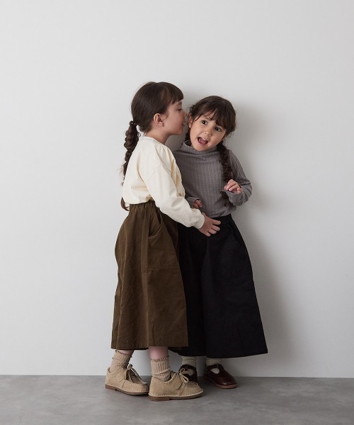 riziere（リジェール）の「ブラッシュコットンスカートライクパンツ（その他パンツ・キッズ・ブラック/ブラウン・90/100/110/120/130/140/150）」の16枚目の写真