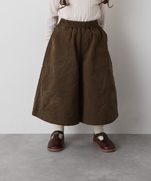 riziere（リジェール）の「ブラッシュコットンスカートライクパンツ（その他パンツ・キッズ・ブラック/ブラウン・90/100/110/120/130/140/150）」の7枚目の写真