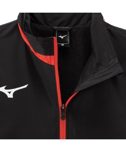 MIZUNO(ミズノ )の「ミズノ JRブレスウォーマジャケット(ジャージ・キッズ・ブラック×レッド/ネイビー・130cm/140cm/150cm/160cm)」の11枚目の写真