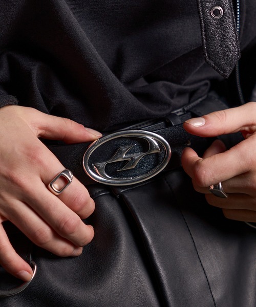 ERAR】メタルバックルロゴ付きレザーベルト（ベルト）｜ERAR（エラー