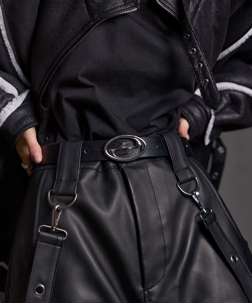 ERAR】メタルバックルロゴ付きレザーベルト（ベルト）｜ERAR（エラー