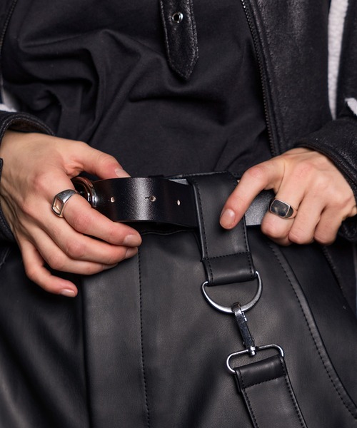 ERAR】メタルバックルロゴ付きレザーベルト（ベルト）｜ERAR（エラー