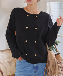 KOBE LETTUCE（コウベレタス）の「ダブルボタンニットカーディガン（カーディガン/ボレロ）」