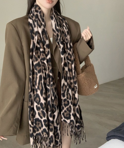 セール】レオパード柄マフラー（マフラー）｜2ly2（トゥーリートゥー