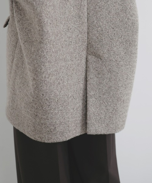 LIAN（リアン）の「ショールカラーカールシャギーコート（チェスターコート・レディース・ブラウン/アイボリー/チャコールグレー/ピンク・FREE）」の10枚目の写真