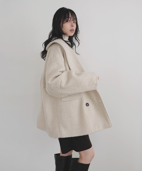 LIAN（リアン）の「ショールカラーカールシャギーコート（チェスター