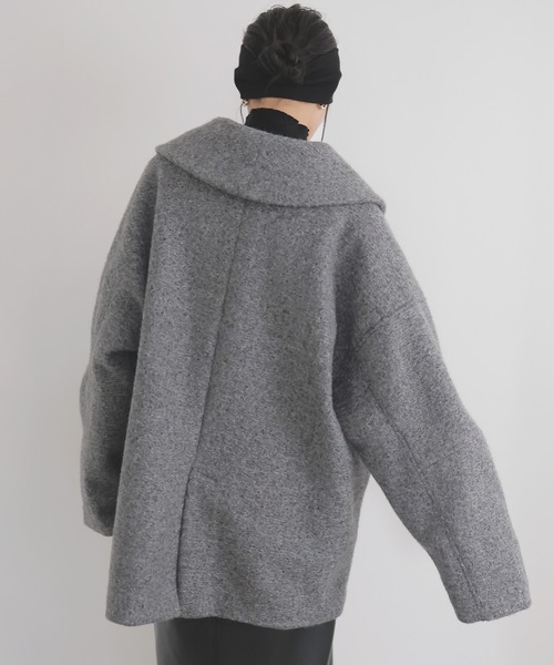 セール】ショールカラーカールシャギーコート（チェスターコート