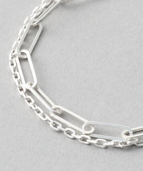 Jouete（ジュエッテ）の「ブレスレット ペーパークリップチェーン レイヤード（ブレスレット・レディース・シルバー・FREE）」の2枚目の写真