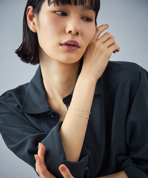 Jouete（ジュエッテ）の「ブレスレット ペーパークリップチェーン レイヤード（ブレスレット・レディース・シルバー・FREE）」の4枚目の写真