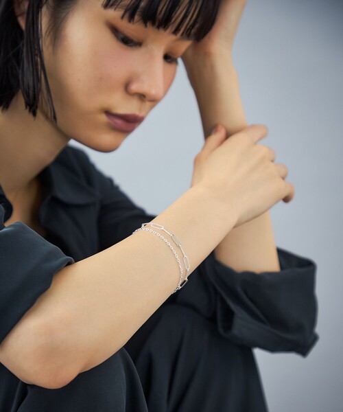 Jouete（ジュエッテ）の「ブレスレット ペーパークリップチェーン レイヤード（ブレスレット・レディース・シルバー・FREE）」の5枚目の写真