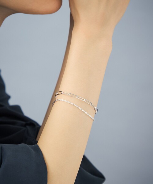 Jouete（ジュエッテ）の「ブレスレット ペーパークリップチェーン レイヤード（ブレスレット・レディース・シルバー・FREE）」の6枚目の写真