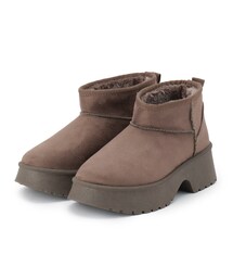 SHOO・LA・RUE | 曲がるフェイクムートンブーツ(ブーツ)