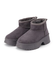 SHOO・LA・RUE | 曲がるフェイクムートンブーツ(ブーツ)