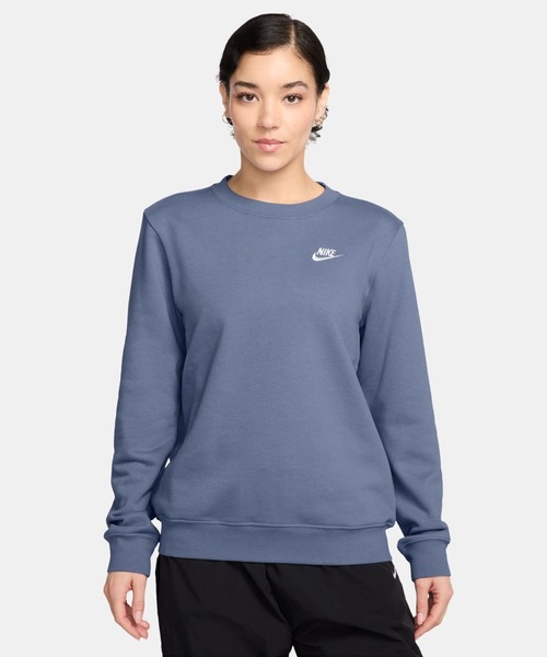 NIKE（ナイキ）の「ナイキ NIKE ナイキ  NSW クラブ STD フリース L/S クルー（スウェット・レディース・ブラウン/サックスブルー・S/M/L/XL）」の2枚目の写真