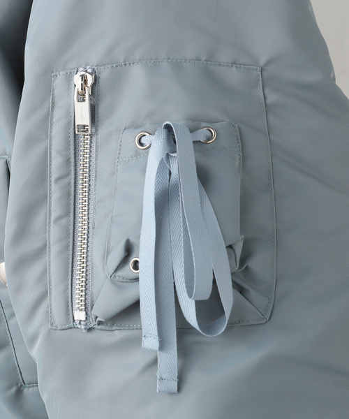NACHE(ナチェ)の「【Geek Office / ギークオフィス】NACHE / ナチェ CROPPED BOMBER JACKET(MA-1・レディース・ブルー系その他/ボルドー/ブラック・SMALL)」の12枚目の写真