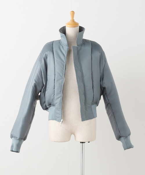 NACHE(ナチェ)の「【Geek Office / ギークオフィス】NACHE / ナチェ CROPPED BOMBER JACKET(MA-1・レディース・ブルー系その他/ボルドー/ブラック・SMALL)」の13枚目の写真