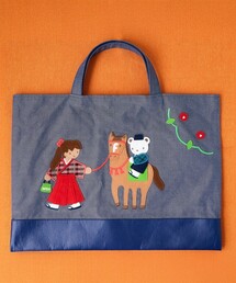 BEAMS JAPAN（ビームス　ジャパン）の「【別注】familiar / ファミリア デニム おけいこ バッグ 干支「午」（トートバッグ）」