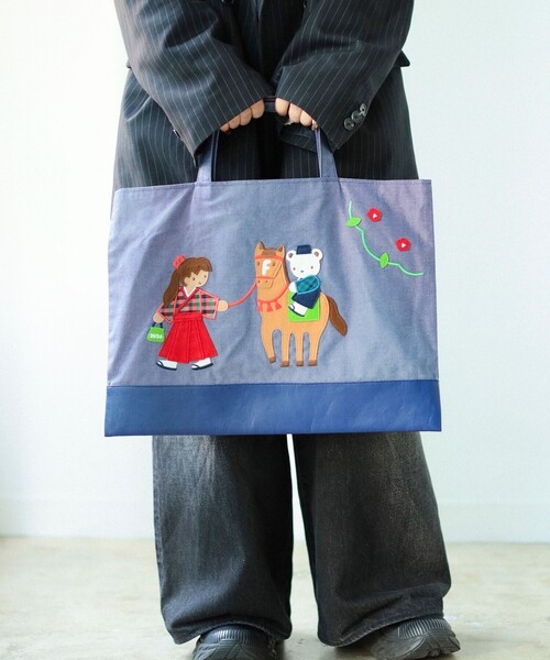 BEAMS JAPAN（ビームス　ジャパン）の「【別注】familiar / ファミリア デニム おけいこ バッグ 干支「午」（トートバッグ・レディース・その他・ONE SIZE）」の9枚目の写真